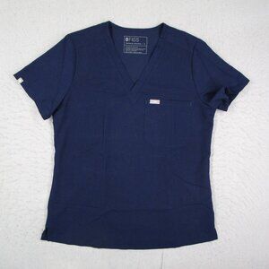 Figs Technical Collection Scrub Top Womens Small Blue Short Sleeve Style FW1000